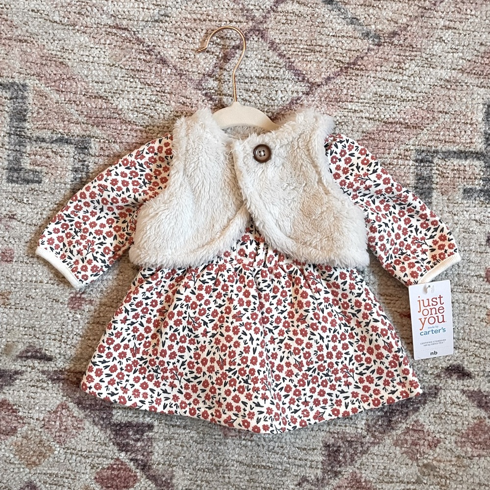 3p Faux Fur Vest Set